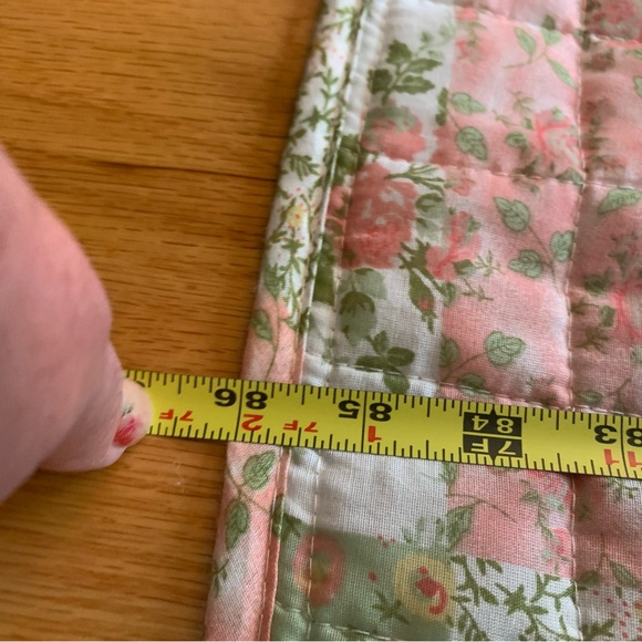 Shabby chic patchwork comforter/quilt and decorative pillow FULL SET - Picture 8 of 10